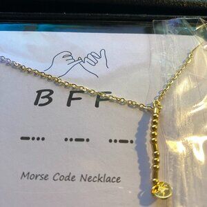 2X NIB Ldurian Morse Code BFF Necklaces.
